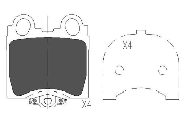 KAVO PARTS Комплект тормозных колодок, дисковый тормоз KBP-9066